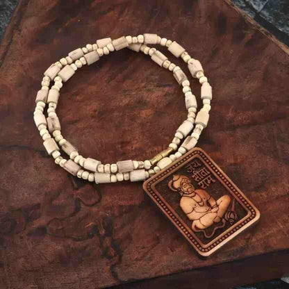 Tulsi Kanthi Mala with Hanuman Ji Sita Ram Locket Set(Pack Of 2)