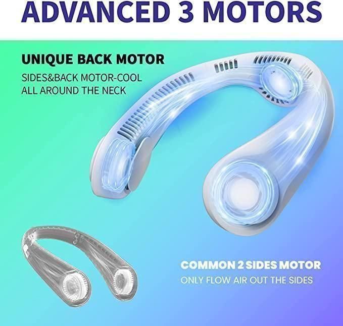Portable Bladeless Rechargeable Neck Fan – USB Powered
