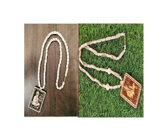 Tulsi Kanthi Mala with Hanuman Ji Sita Ram Locket Set(Pack Of 2)