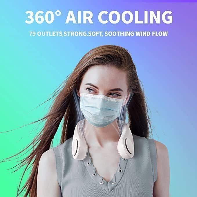 Portable Bladeless Rechargeable Neck Fan – USB Powered