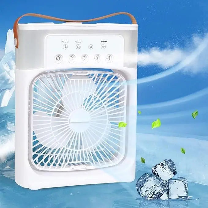 Portable Mini Air Cooler with Mist & LED Light