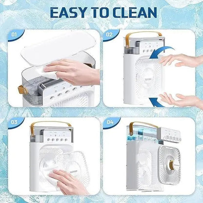Portable Mini Air Cooler with Mist & LED Light